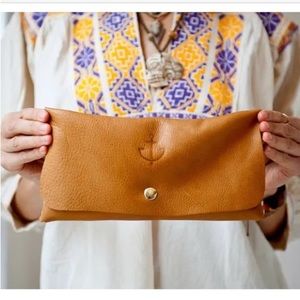 JM DRYGOODS Leather Clutch BNWOT